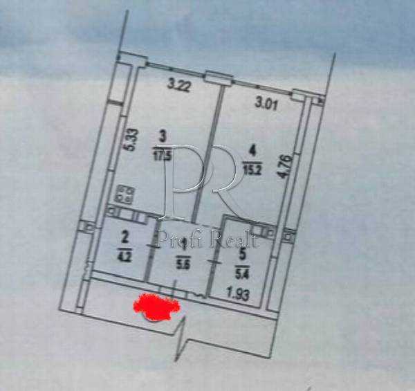 Продажа 1-комнатной квартиры 48 м², Днепровское шоссе, 15Є