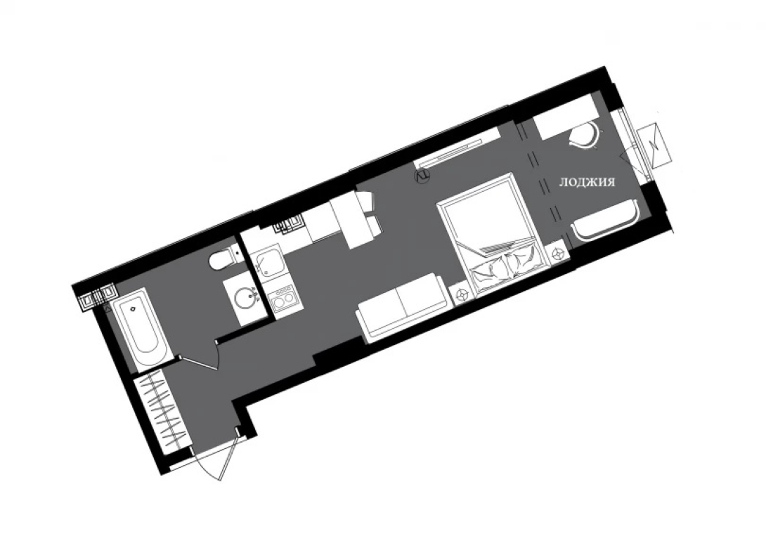 Продажа 1-комнатной квартиры 29 м², Дача Ковалевского ул.