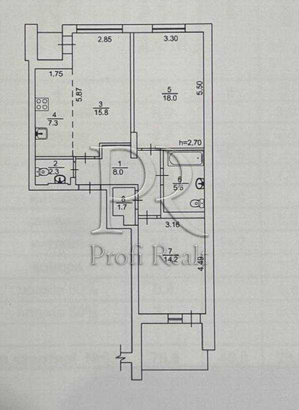 Продажа 2-комнатной квартиры 77 м², Квитки Цисык ул., 32