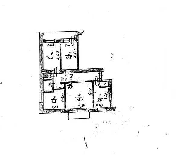 Продаж 4-кімнатної квартири 80 м², 8-а Садова вул.