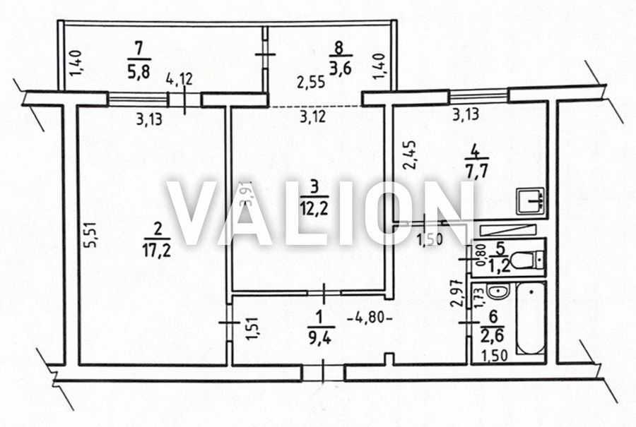 Продаж 2-кімнатної квартири 59.7 м², Вадима Гетьмана вул., 44
