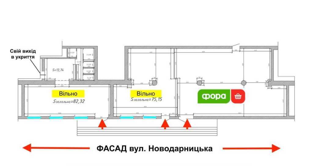 Аренда другого торгового помещения 82 м², Новодарницкая ул., 27