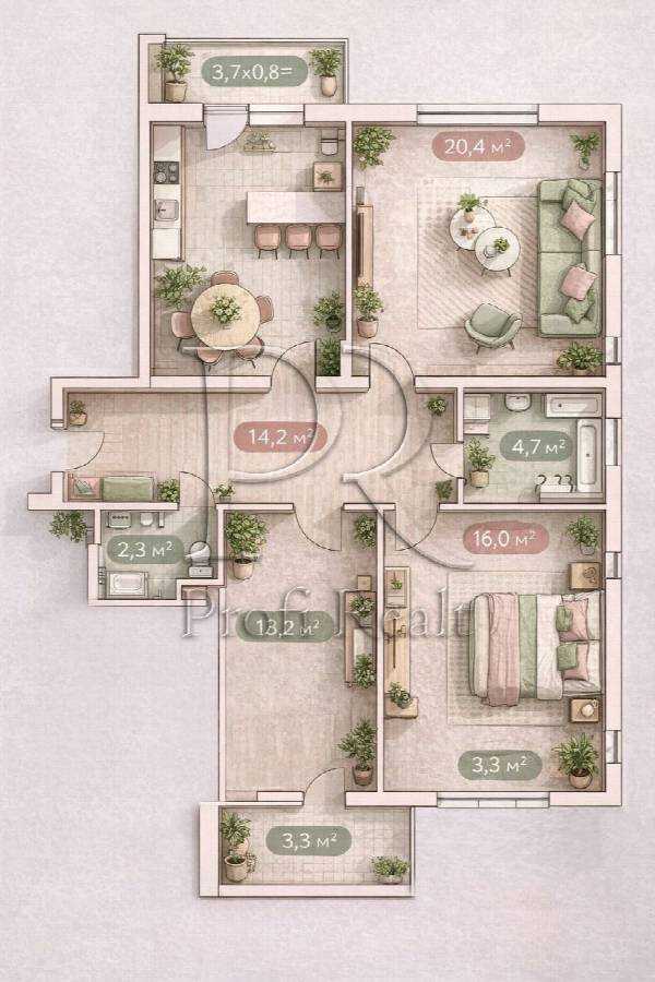 Продажа 3-комнатной квартиры 92 м², Воскресенская ул., 16Б