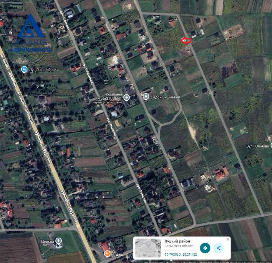 Продажа участка под индивидуальное жилое строительство 12 соток, Маяки, улица фальківська