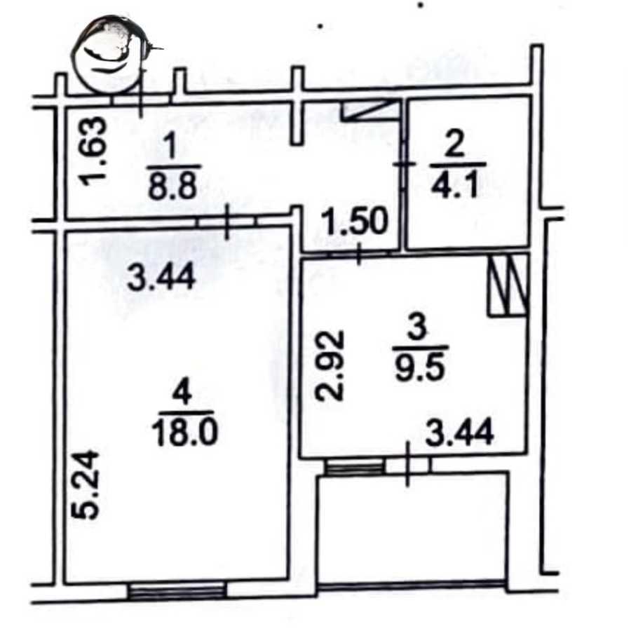 Продаж 1-кімнатної квартири 42.6 м², Олевська вул., 7