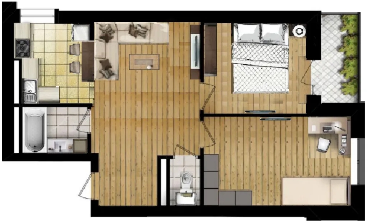 Продажа 2-комнатной квартиры 61 м², ЖД Новый массив, ДОМ 1