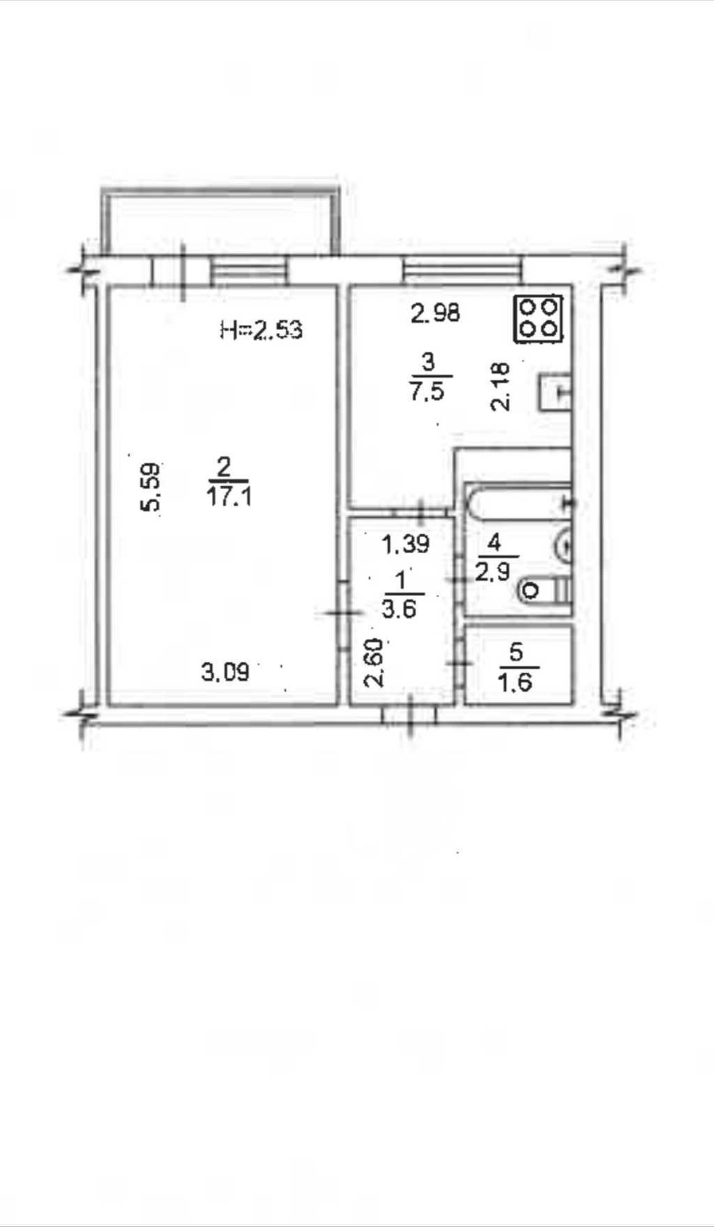 Продажа 1-комнатной квартиры 35 м², Якуба Коласа ул., 5