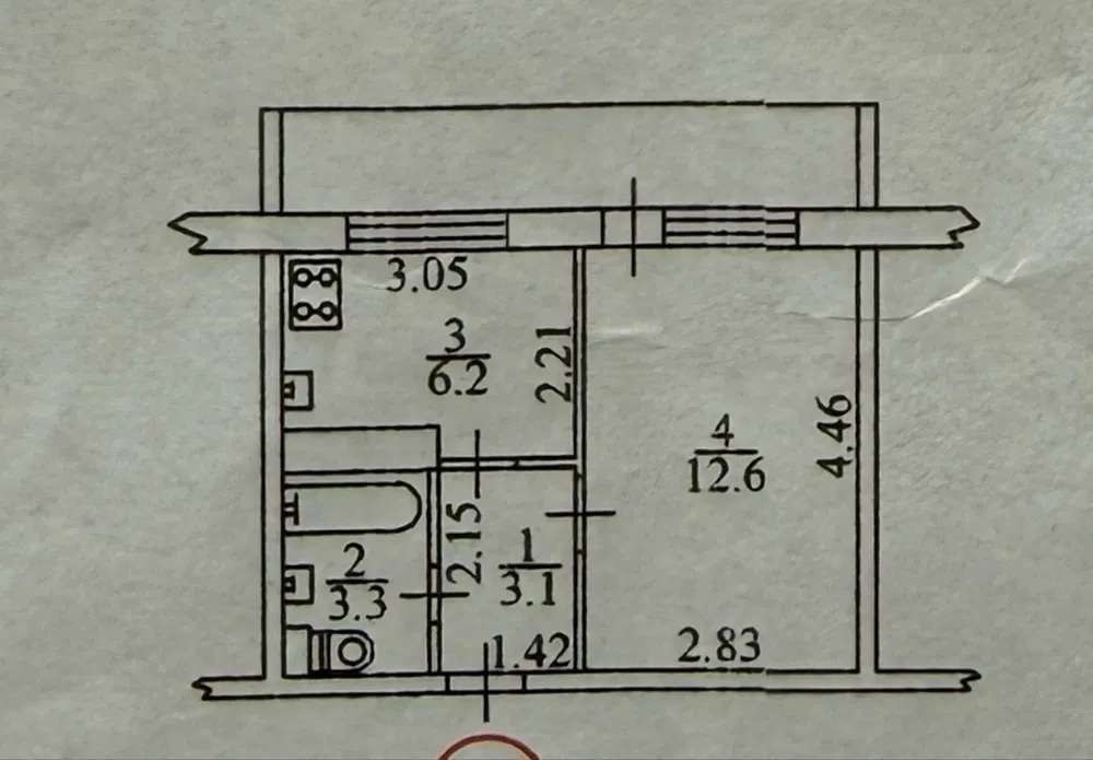 Продажа 1-комнатной квартиры 28.4 м², Соборности просп., 13А