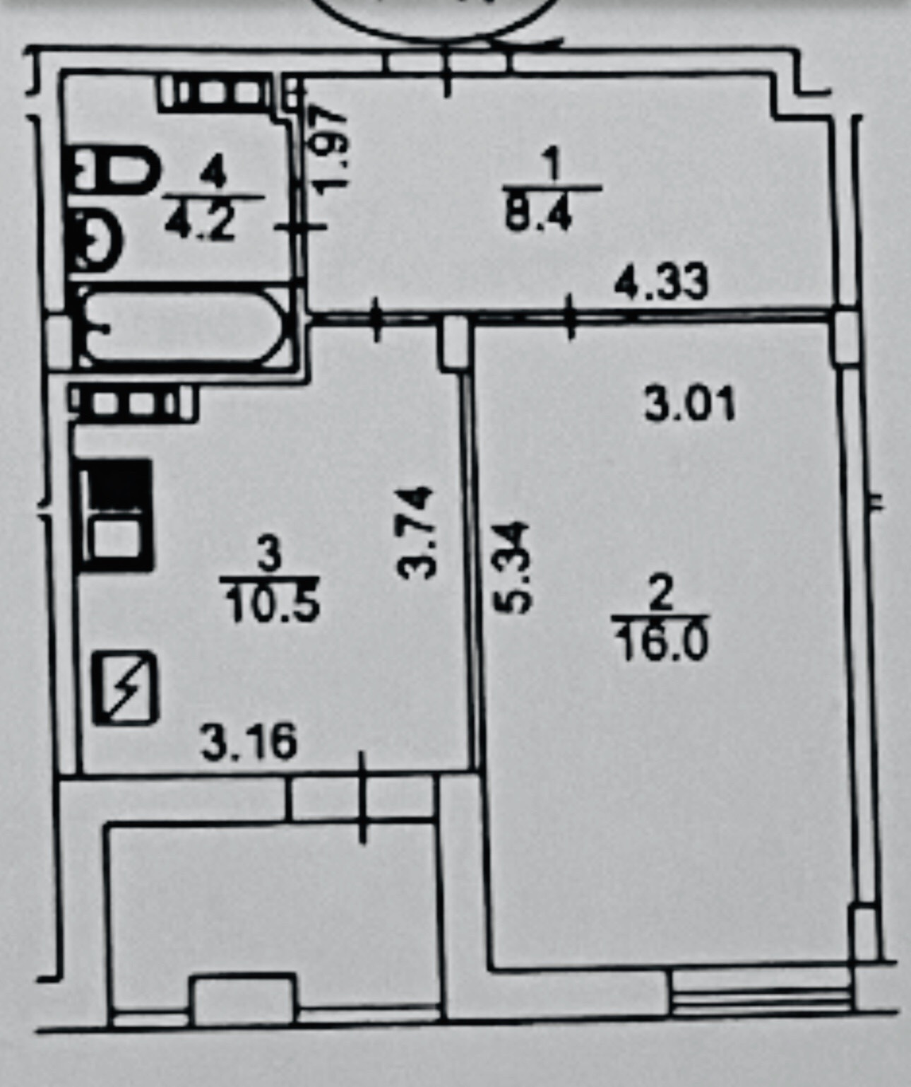 Продажа 1-комнатной квартиры 44 м², Регенераторная ул., 4,к.10