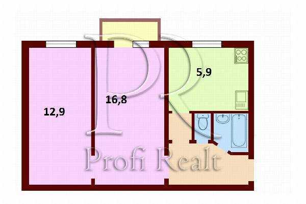 Продажа 2-комнатной квартиры 44 м², Чугуевский пер., 10