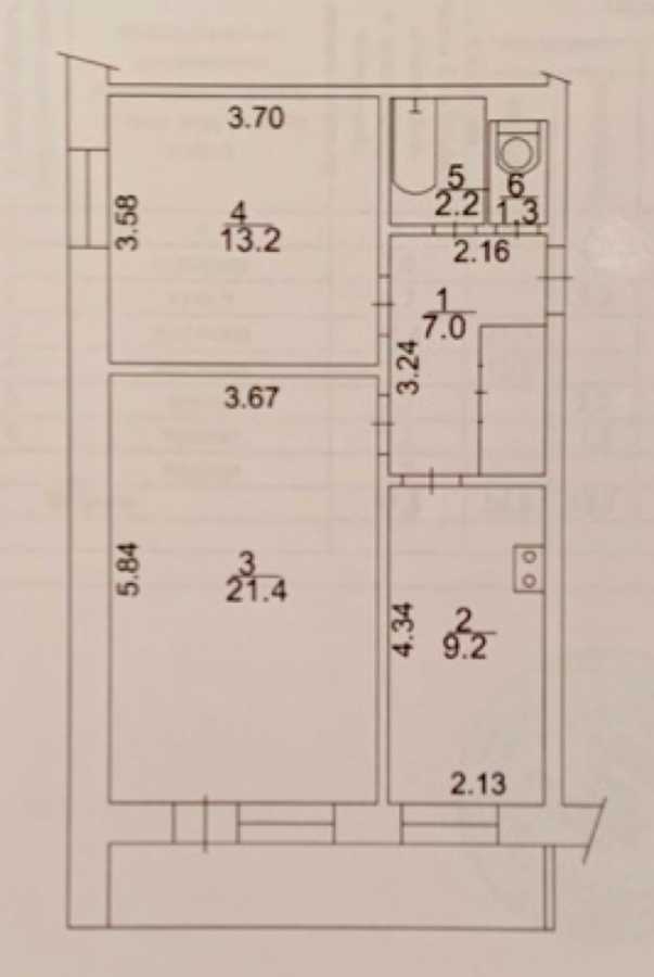 Продаж 2-кімнатної квартири 58 м², Михайла Донця вул., Омеляновича-Павленка, 7