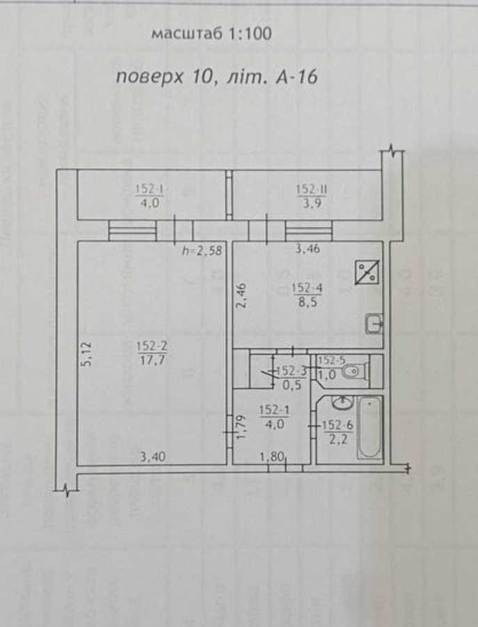 Продаж 1-кімнатної квартири 42 м², Володимира Маяковського просп., 36/7