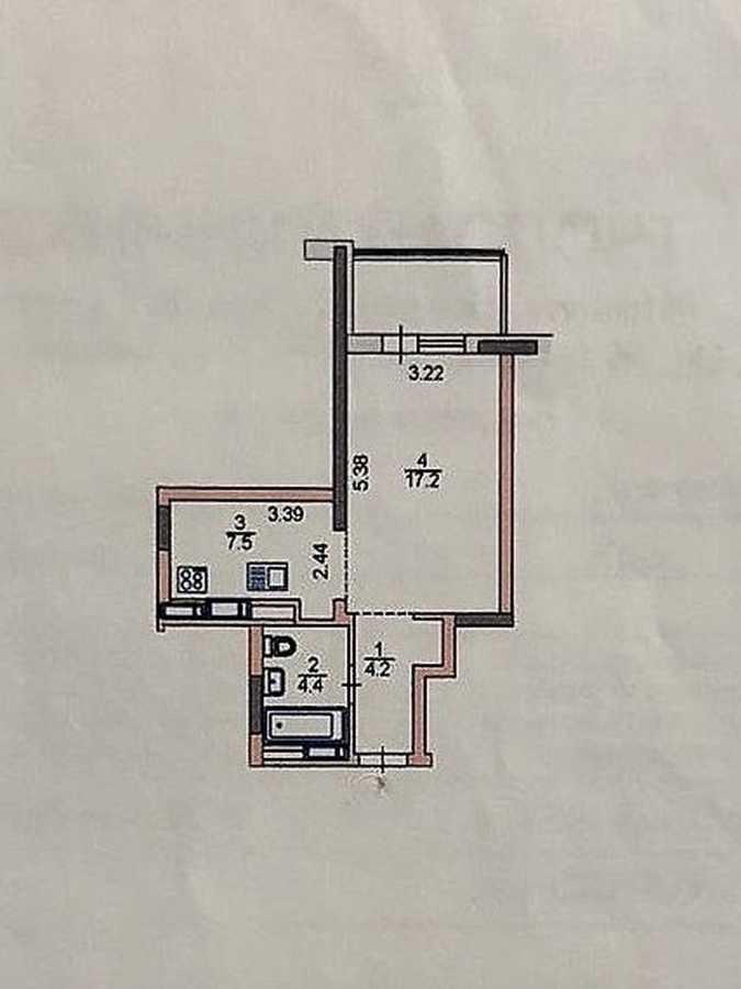 Продаж 1-кімнатної квартири 38 м², Михайла Донця вул., Драгоманова, 40з