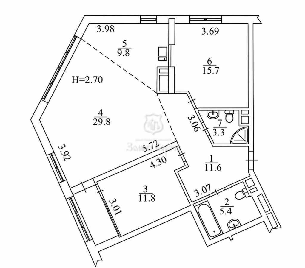 Продажа 3-комнатной квартиры 91.3 м², Митрополита Василия Липковского ул., Липківського, 16в