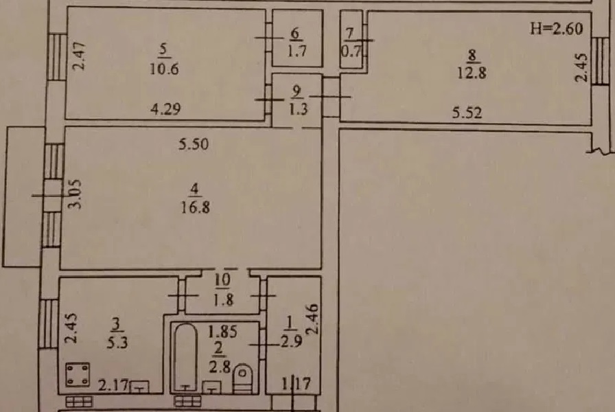 Продаж 3-кімнатної квартири 57.5 м², Люстдорфская дор.