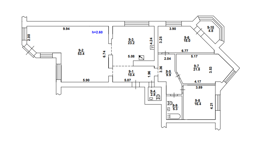 Продажа 4-комнатной квартиры 166 м², Героев Сталинграда просп., 24А