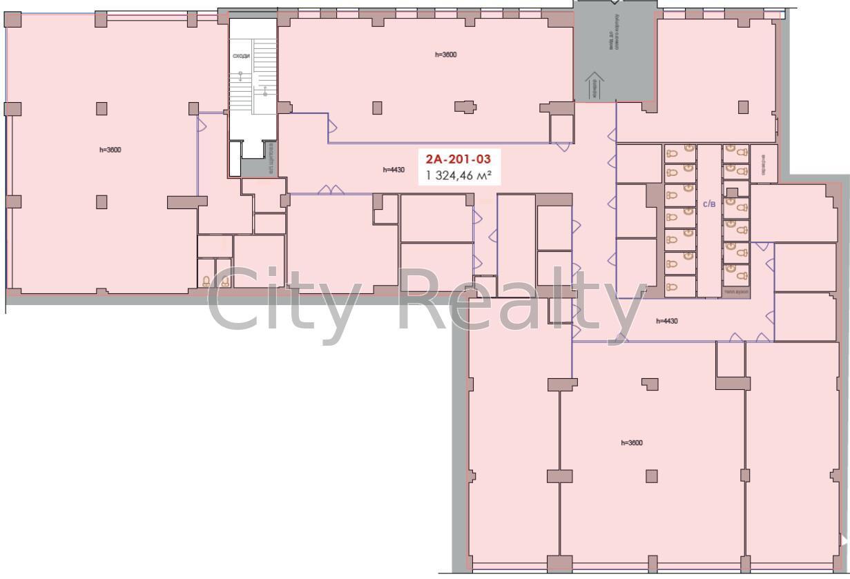 Аренда офиса 1483.4 м², Ахтырский пер., 7