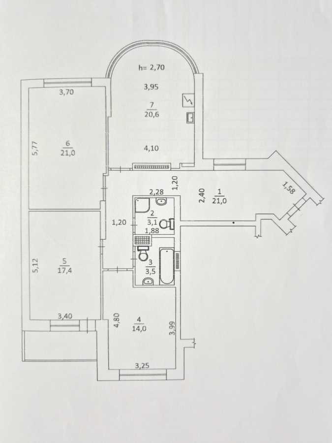 Продаж 3-кімнатної квартири 103.1 м², Саперно-Слобідська вул., 10