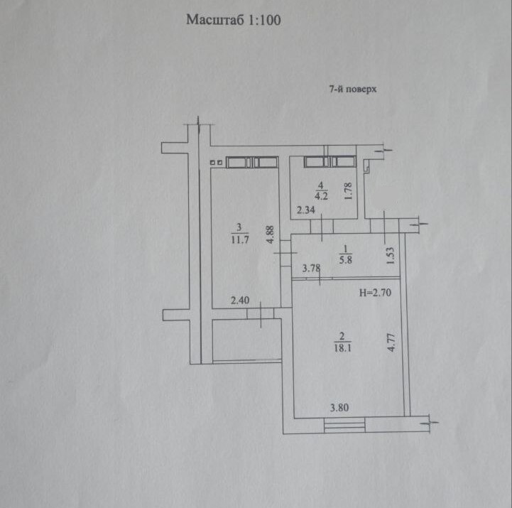 Продажа 1-комнатной квартиры 43 м², Борткевича ул., 7
