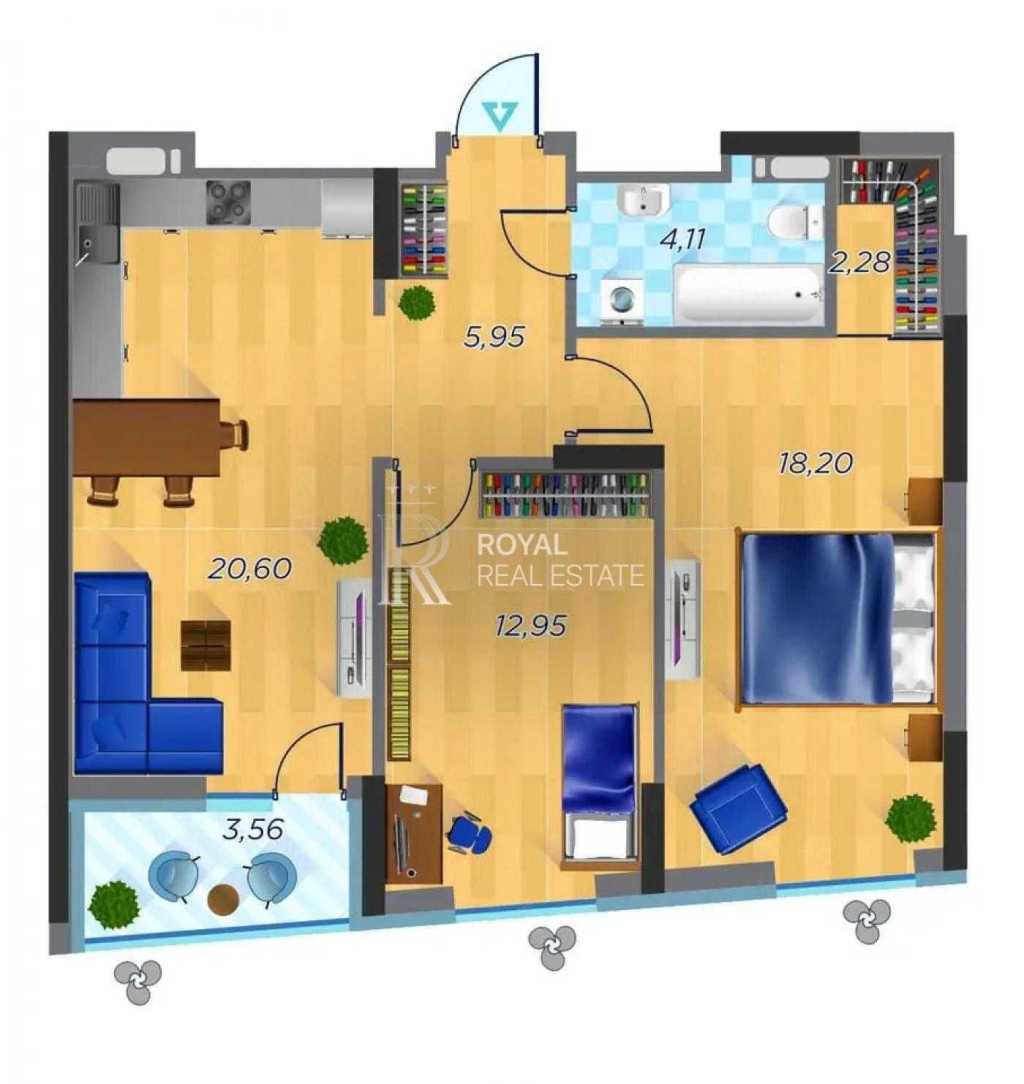Продажа 2-комнатной квартиры 67 м², Шолуденко ул., 30