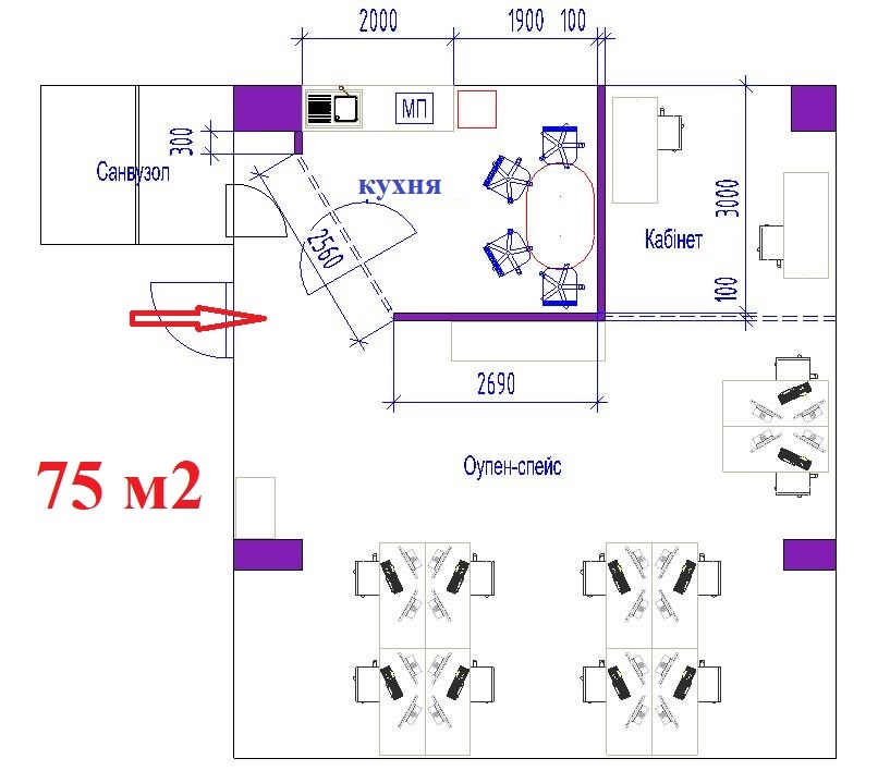 Аренда офиса 75 м², Глубочицкая ул., 17