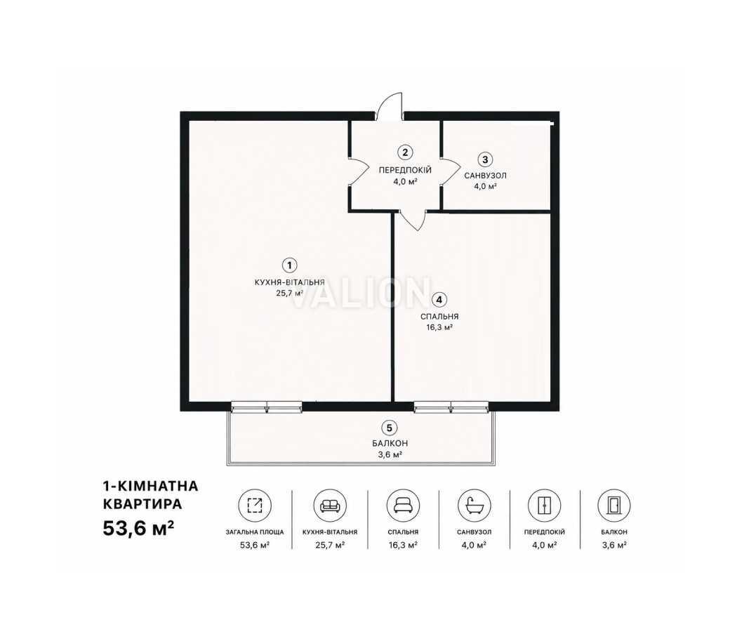 Продажа 1-комнатной квартиры 53.6 м², Леси Украинки бул., 7В