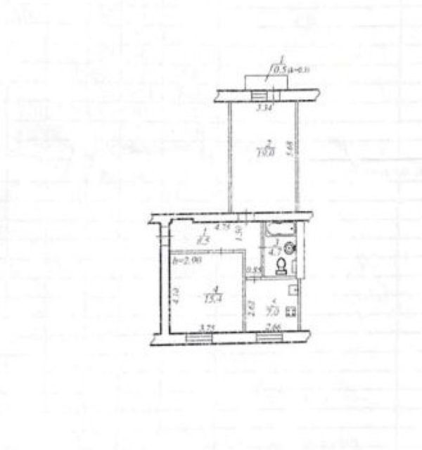 Продажа 2-комнатной квартиры 55 м², Телевизионная ул., 1