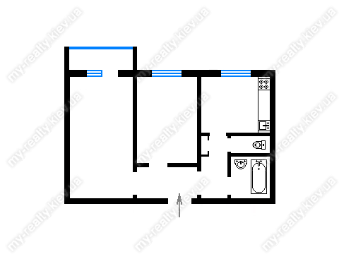 Продажа 2-комнатной квартиры 52 м², Александра Пироговского ул.