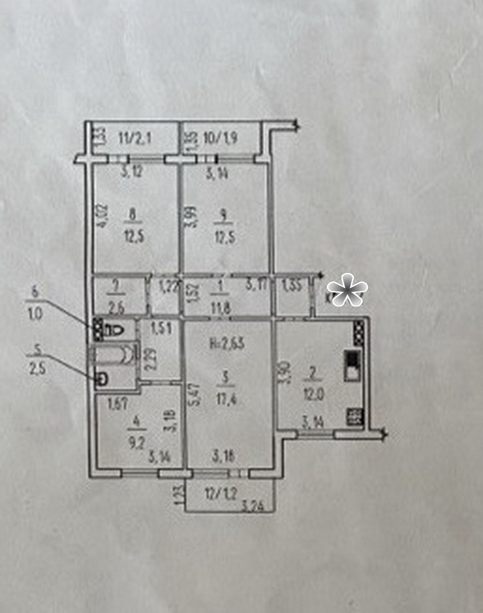 Продажа 4-комнатной квартиры 87 м², Озерная ул.