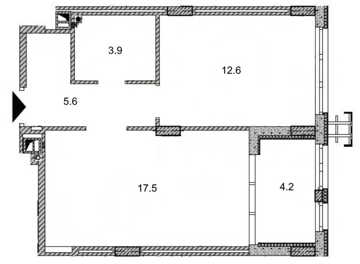 Оренда 1-кімнатної квартири 43.8 м², Салютна вул., 2