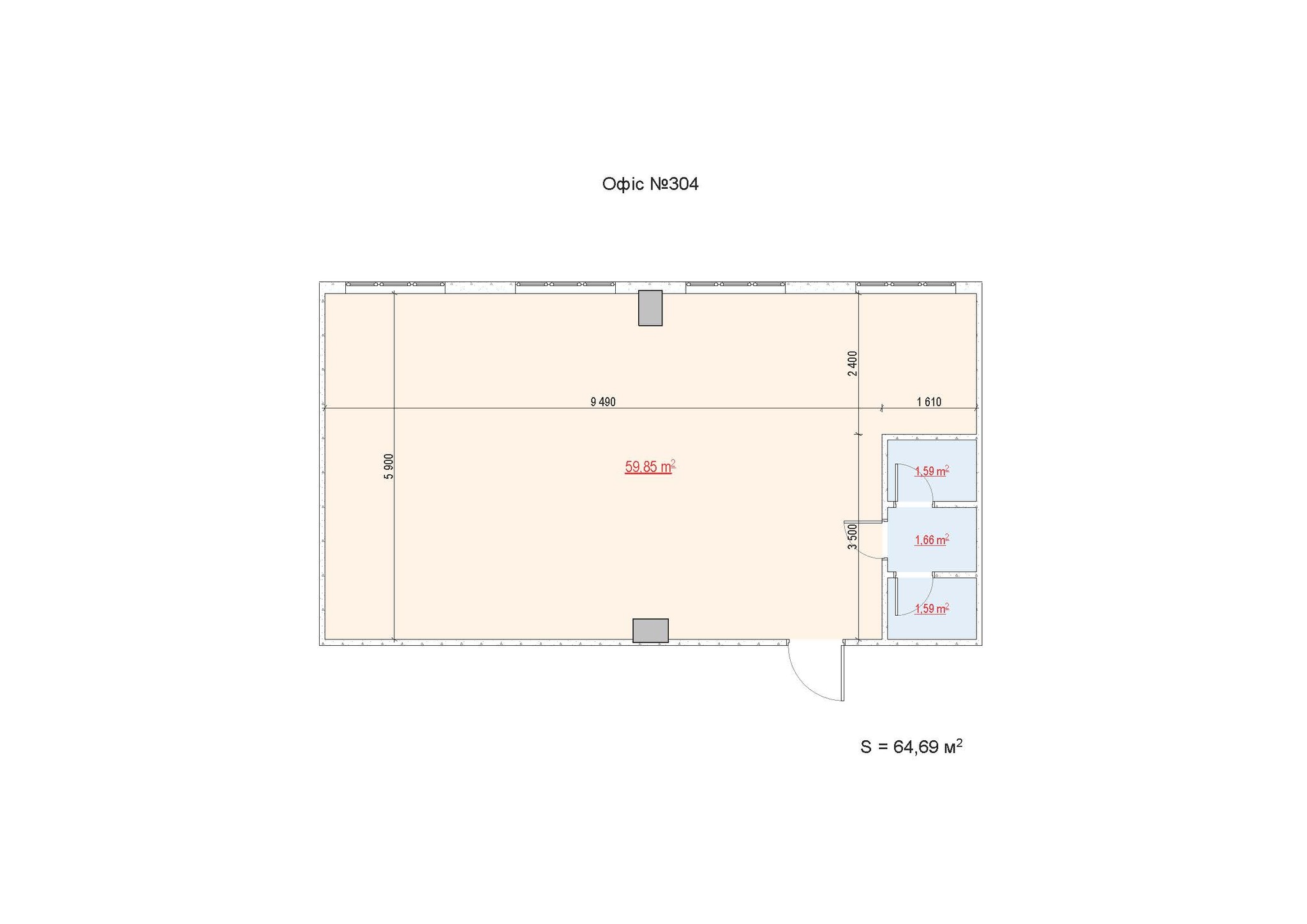 Аренда офиса 64 м², Оболонская ул.