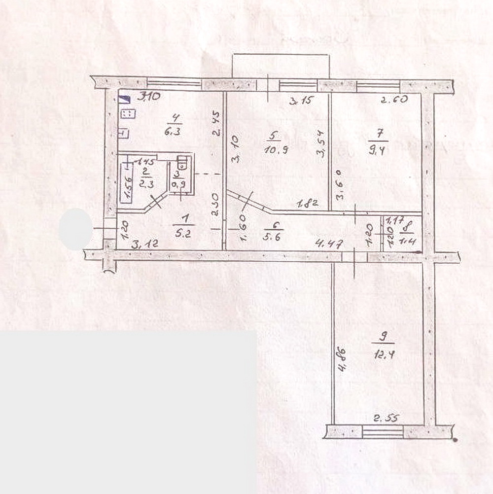 Продажа 3-комнатной квартиры 56 м², Бельфорский бул., 11