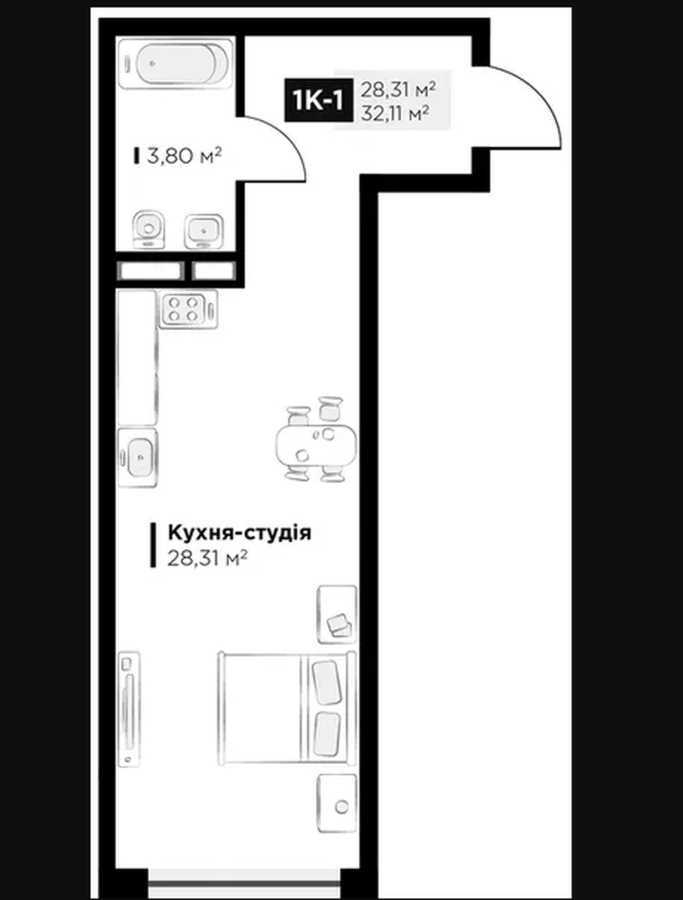 Продажа 1-комнатной квартиры 32.11 м², Метрологическая ул., 13а