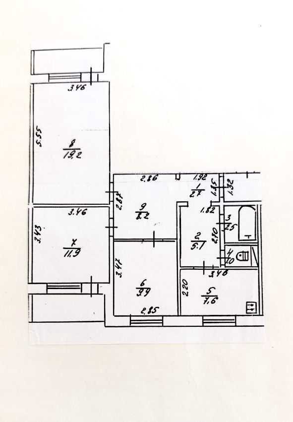 Продаж 3-кімнатної квартири 72 м², Чорних Запорожців, 68