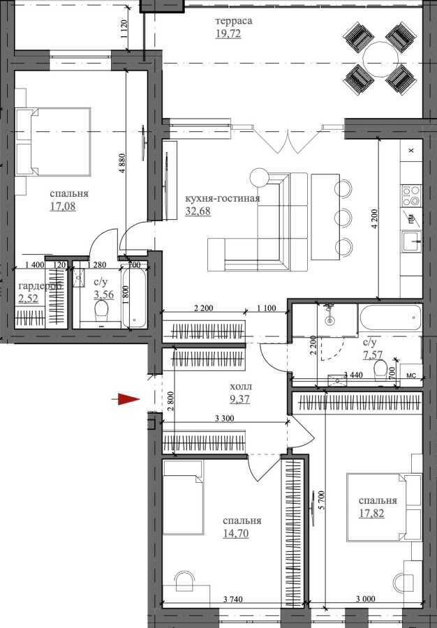 Продаж 4-кімнатної квартири 125 м², Університетська вул., 26