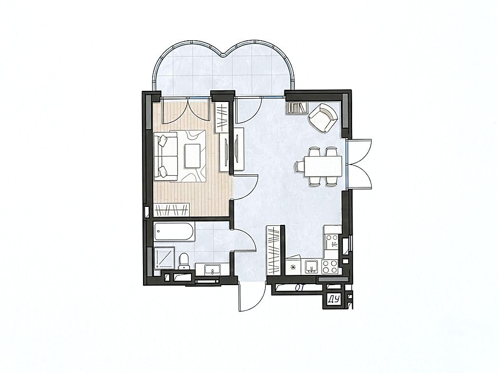 Продажа 1-комнатной квартиры 43 м², ЖК Пространство на Литературной, ДОМ 1