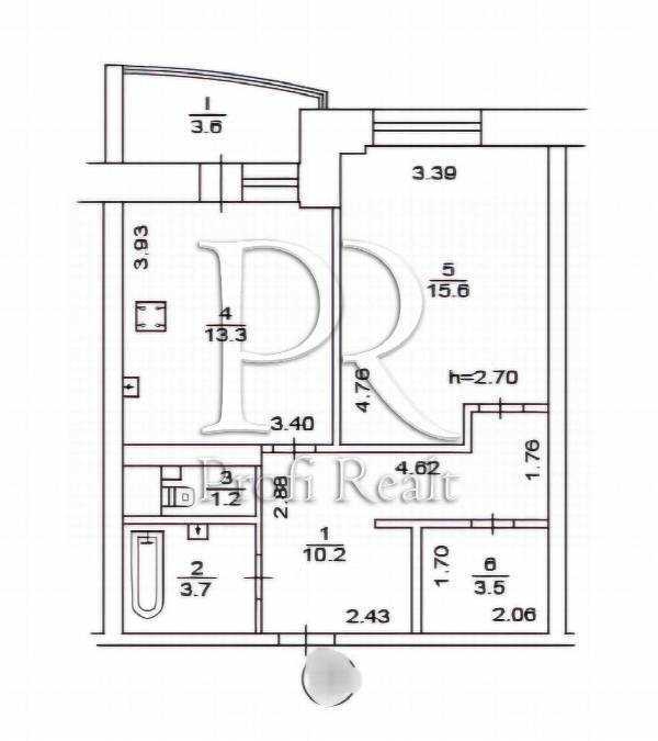 Продаж 1-кімнатної квартири 51 м², Миколи Бажана просп., 5Г