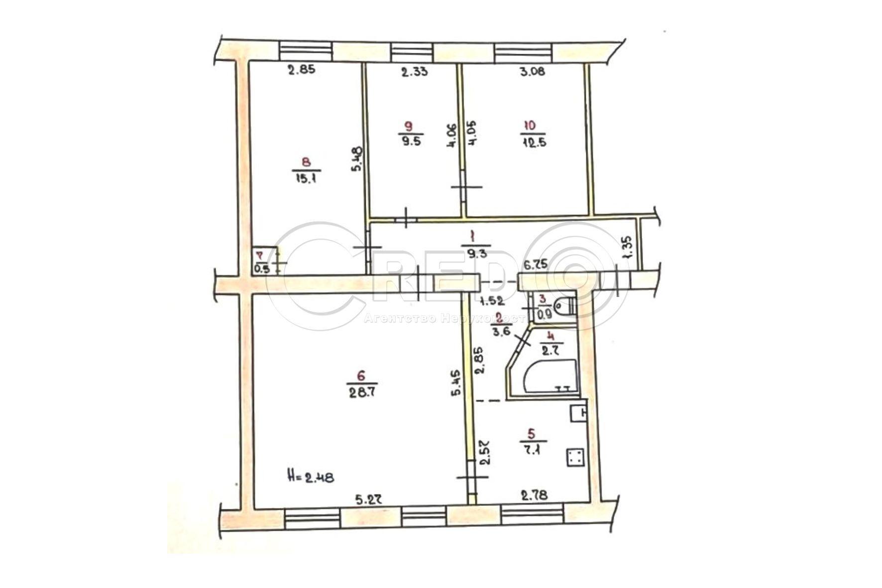 Продаж 4-кімнатної квартири 90 м², Салтиківська вул.