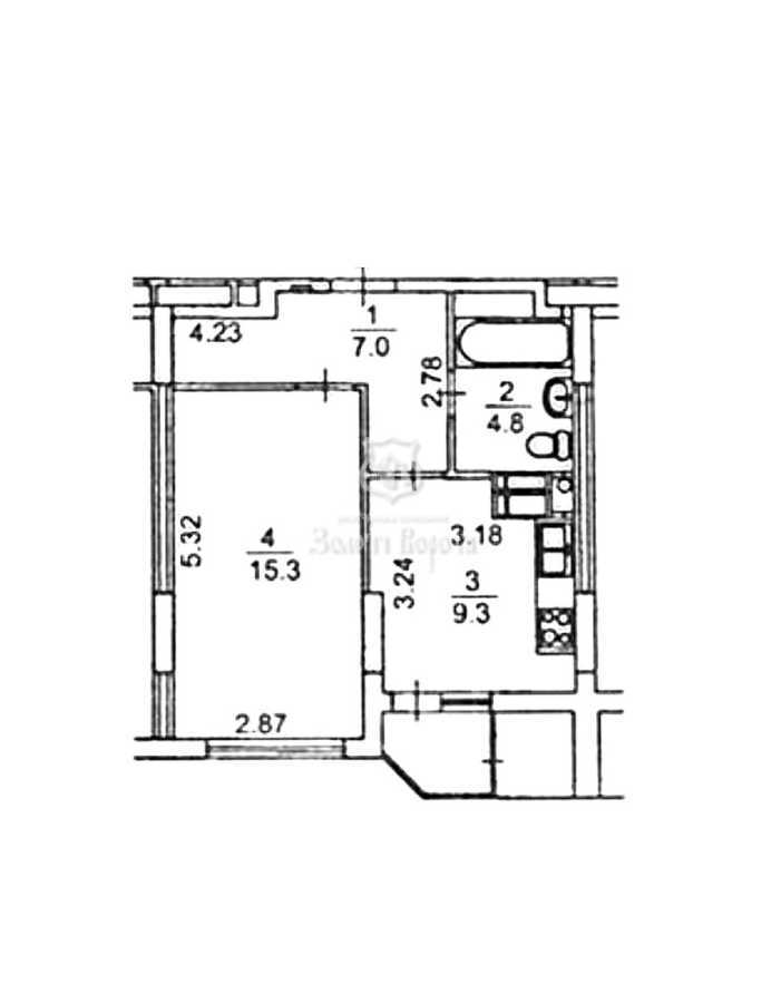 Продажа 1-комнатной квартиры 38.6 м², Николая Закревского ул., 42А