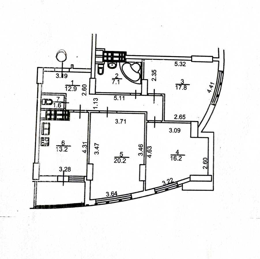 Продажа 3-комнатной квартиры 93.9 м², Берестейский, 121а