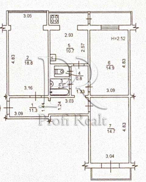 Продажа 3-комнатной квартиры 77 м², Николая Ушакова ул., 12