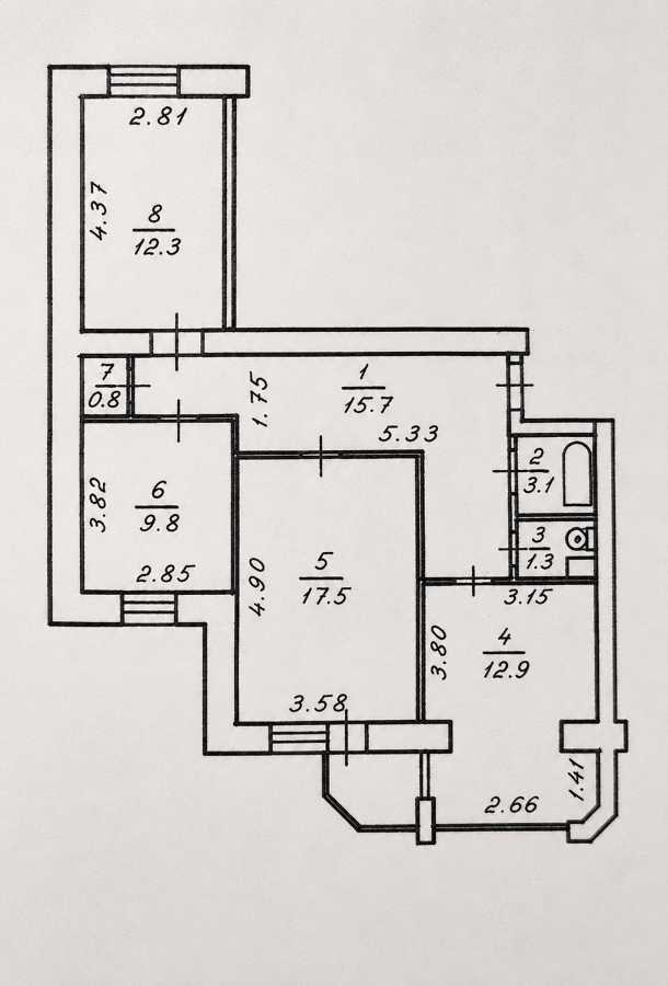 Продажа 3-комнатной квартиры 73.7 м², Николая Садовского ул., 12