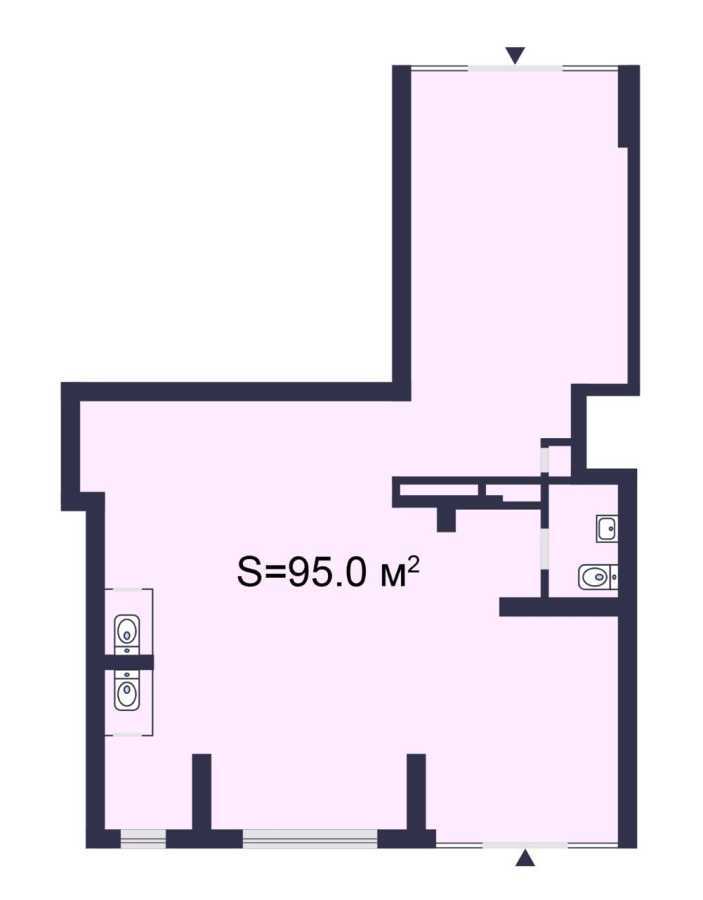 Продаж приміщення вільного призначення 95 м², Тираспольська, 52