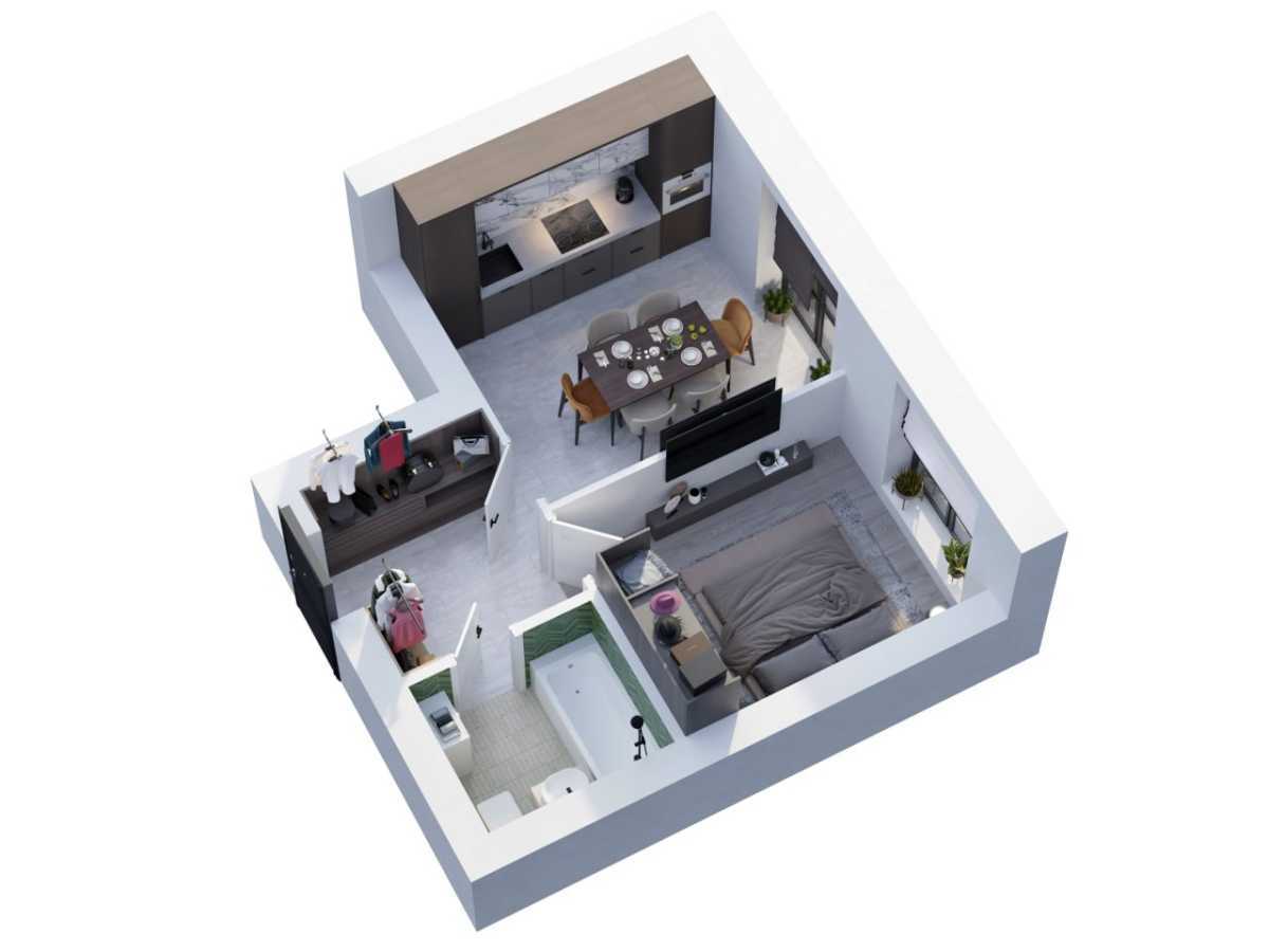 Продаж 1-кімнатної квартири 31 м², Інститутська вул., 5