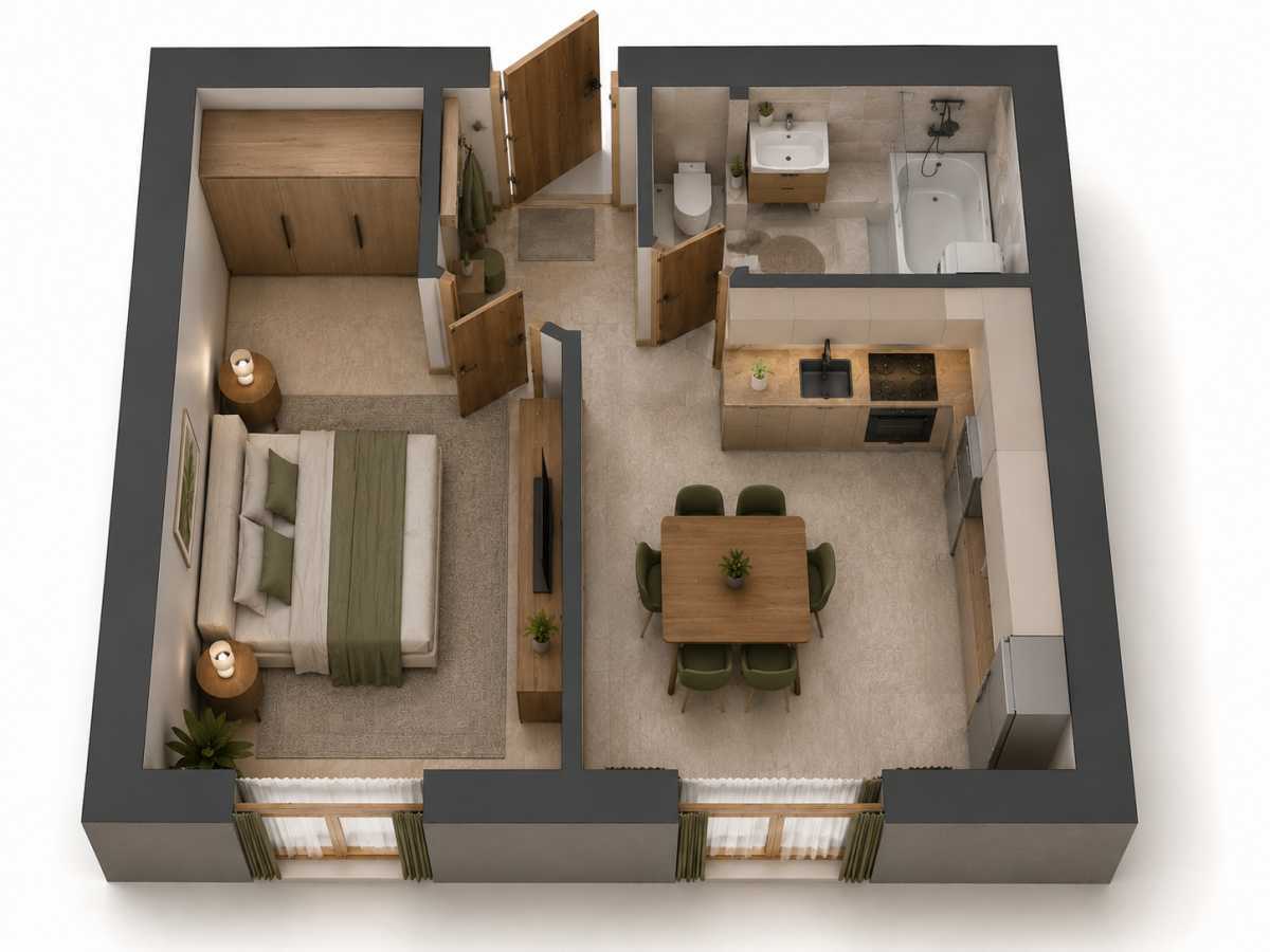 Продаж 1-кімнатної квартири 31 м², Інститутська вул., 5