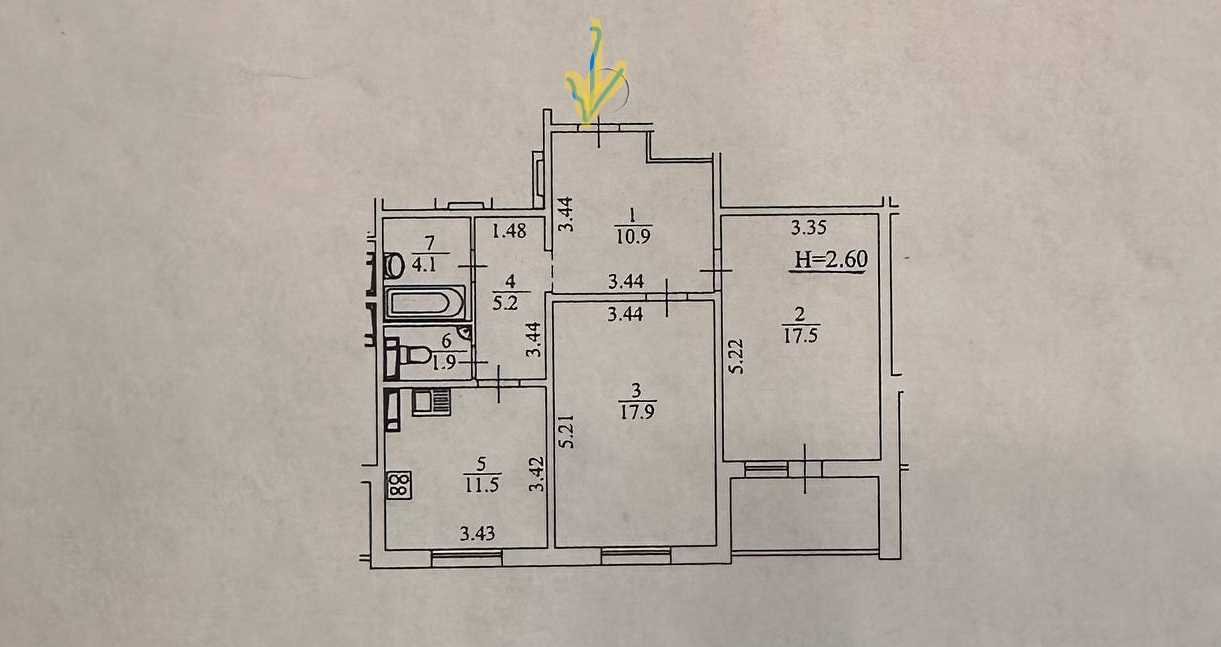 Продажа 2-комнатной квартиры 72 м², Сергея Данченко ул., 5