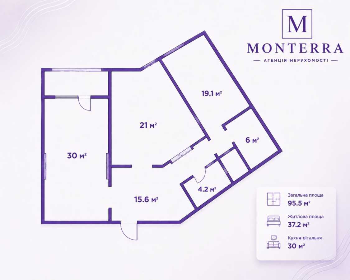 Продажа 2-комнатной квартиры 95.5 м², Вышгородская ул., 45/4