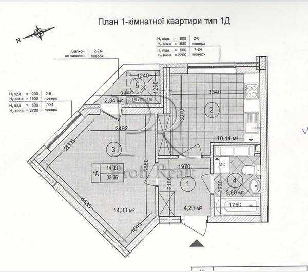Продаж 1-кімнатної квартири 34 м², Івана Виговського вул., 12Ж