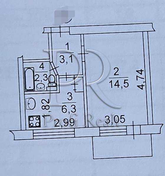 Продаж 1-кімнатної квартири 27 м², Вацлава Гавела бул., 52