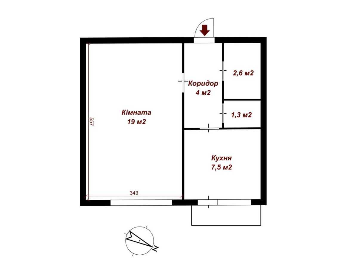 Продаж 1-кімнатної квартири 36 м², Урлівська вул., 1/8